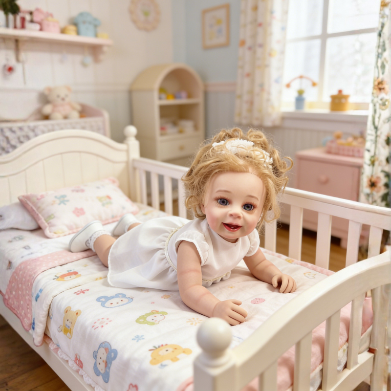 Ava 22 Inch Realistic Newborn Baby Doll, Soft Lifelike Reborn Doll Gift for Kids