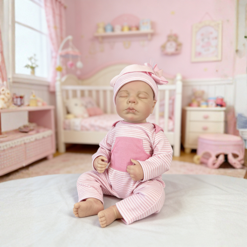 18 Inch Realistic Baby Doll Lily, Soft Lifelike Poseable Reborn Companion