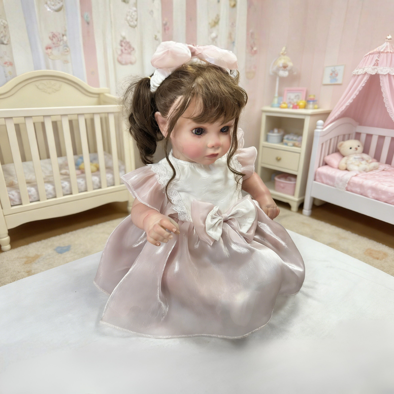 24 Inch Large Realistic Baby Chloe, Soft Skin-Friendly Gift Doll
