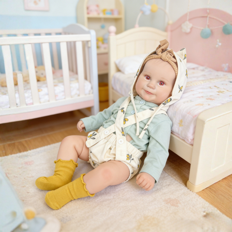 24 Inch Lifelike Baby Doll Emma, Soft Reborn Doll Warm Companion Toy