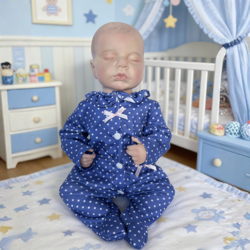 Nora 18 Inch Realistic Newborn Doll, Skin-Friendly Poseable Comfort Gift for Kids