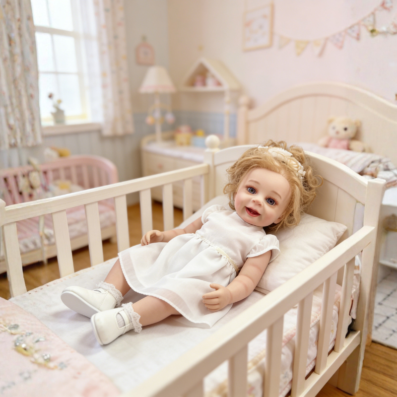 Ava 22 Inch Realistic Newborn Baby Doll, Soft Lifelike Reborn Doll Gift for Kids