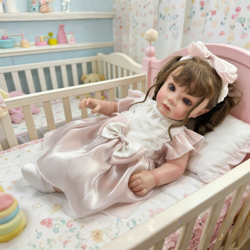 24 Inch Large Realistic Baby Chloe, Soft Skin-Friendly Gift Doll