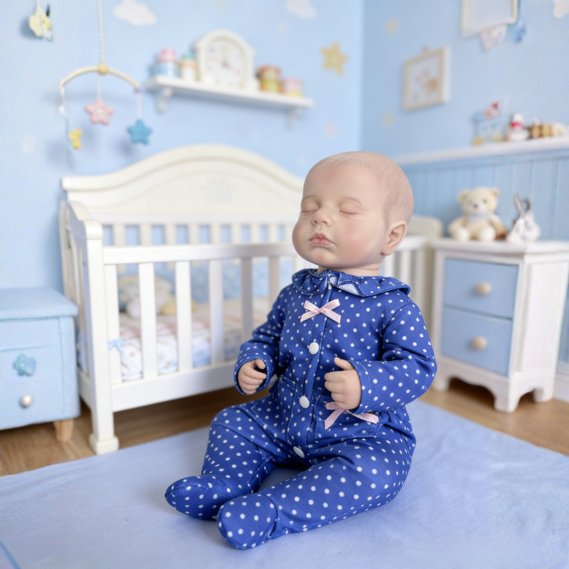 Nora 18 Inch Realistic Newborn Doll, Skin-Friendly Poseable Comfort Gift for Kids