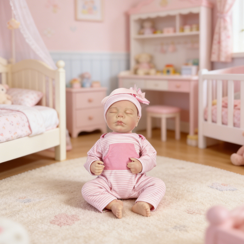 18 Inch Realistic Baby Doll Lily, Soft Lifelike Poseable Reborn Companion