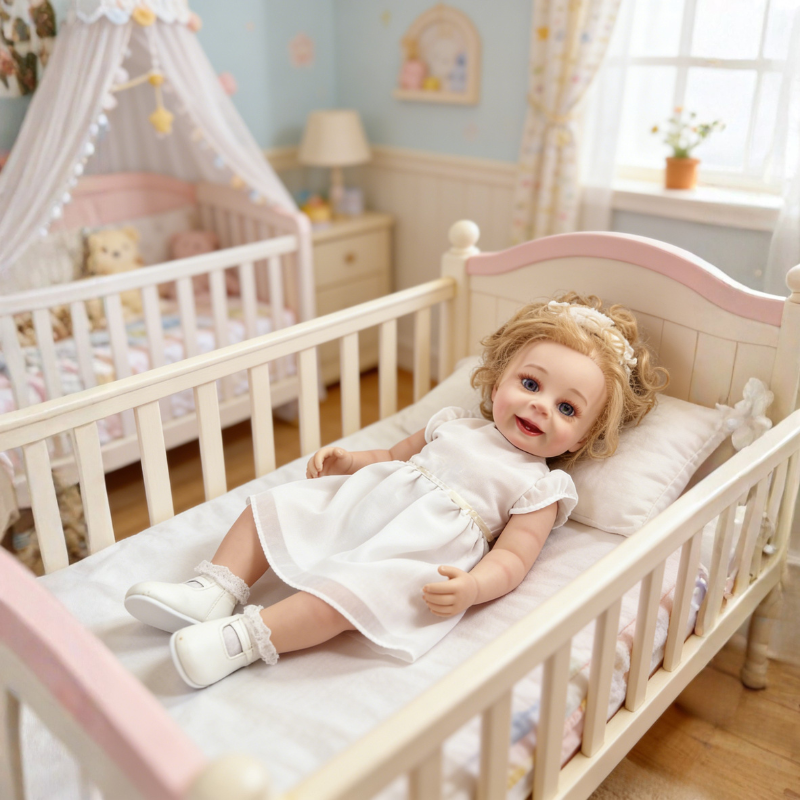 Ava 22 Inch Realistic Newborn Baby Doll, Soft Lifelike Reborn Doll Gift for Kids