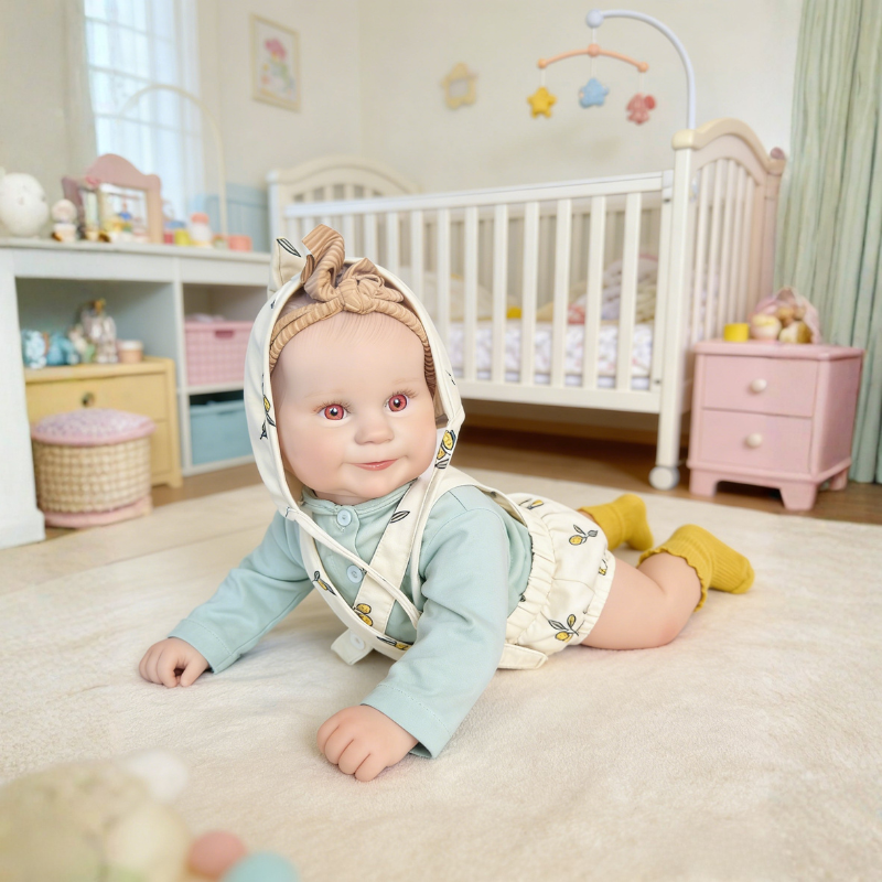 24 Inch Lifelike Baby Doll Emma, Soft Reborn Doll Warm Companion Toy