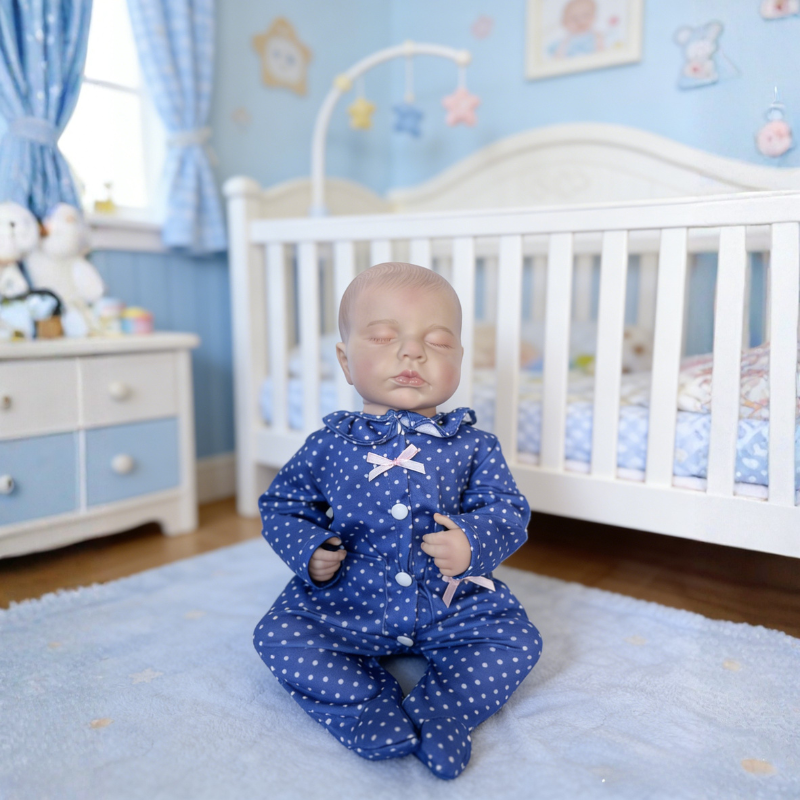 Nora 18 Inch Realistic Newborn Doll, Skin-Friendly Poseable Comfort Gift for Kids