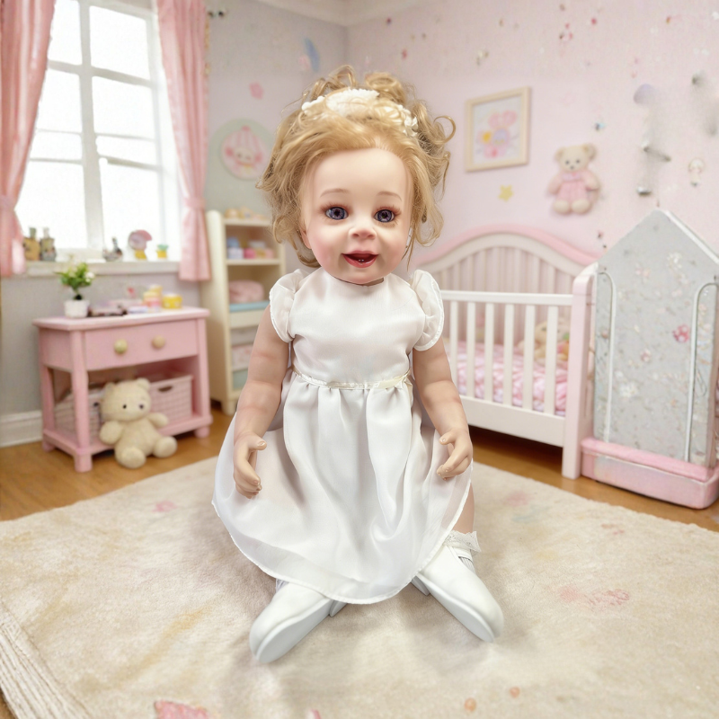 Ava 22 Inch Realistic Newborn Baby Doll, Soft Lifelike Reborn Doll Gift for Kids