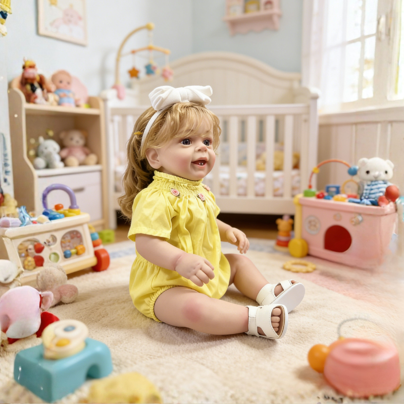 Ava 22 Inch Realistic Newborn Baby Doll, Soft Lifelike Reborn Doll Gift for Kids