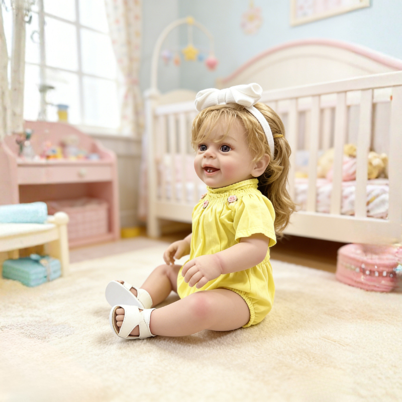 Ava 22 Inch Realistic Newborn Baby Doll, Soft Lifelike Reborn Doll Gift for Kids