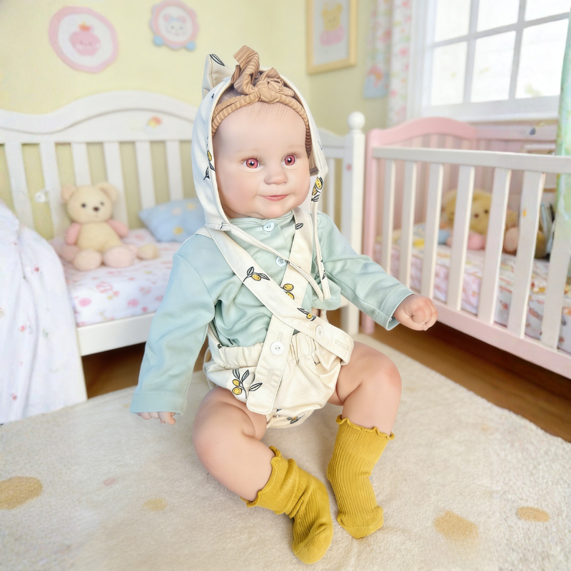 24 Inch Lifelike Baby Doll Emma, Soft Reborn Doll Warm Companion Toy