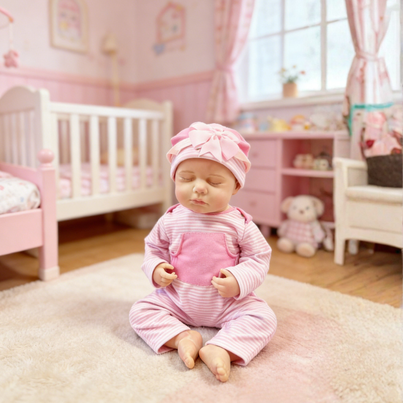 18 Inch Realistic Baby Doll Lily, Soft Lifelike Poseable Reborn Companion