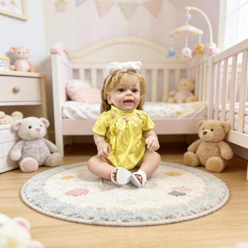 Ava 22 Inch Realistic Newborn Baby Doll, Soft Lifelike Reborn Doll Gift for Kids