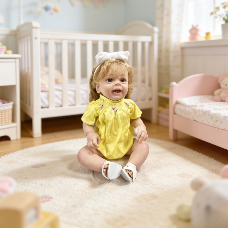 Ava 22 Inch Realistic Newborn Baby Doll, Soft Lifelike Reborn Doll Gift for Kids