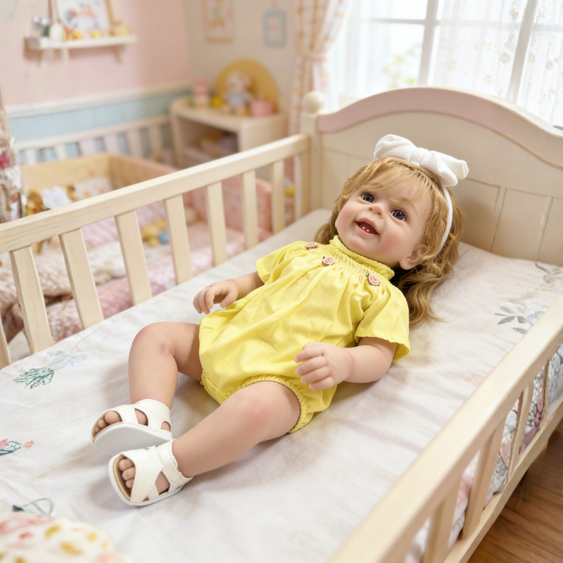 Ava 22 Inch Realistic Newborn Baby Doll, Soft Lifelike Reborn Doll Gift for Kids