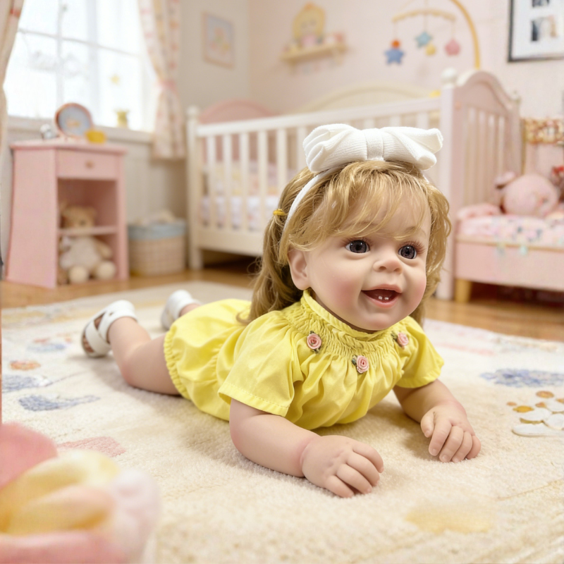 Ava 22 Inch Realistic Newborn Baby Doll, Soft Lifelike Reborn Doll Gift for Kids