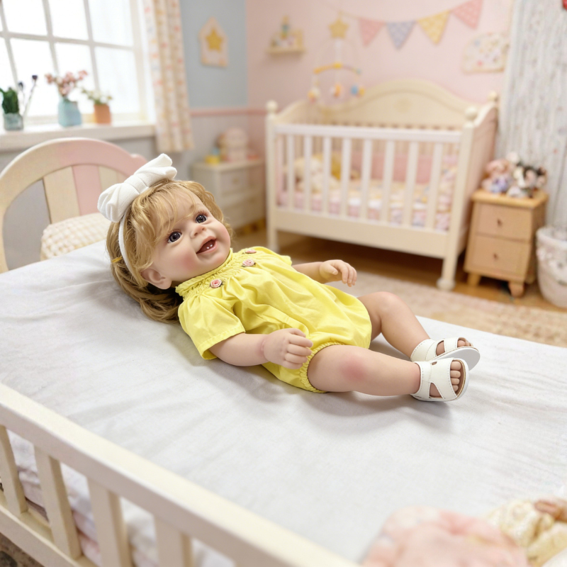 Ava 22 Inch Realistic Newborn Baby Doll, Soft Lifelike Reborn Doll Gift for Kids