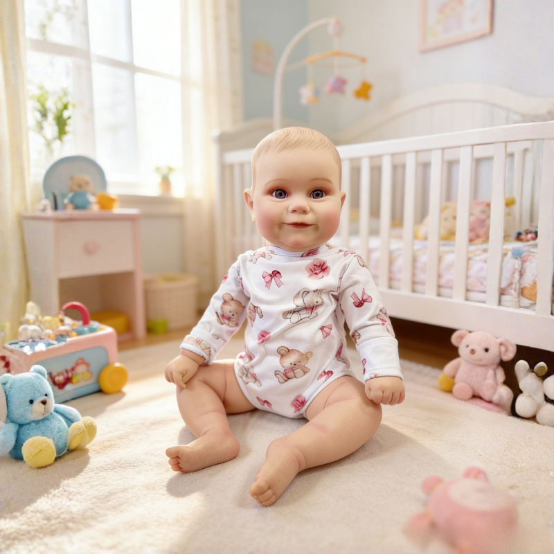 24 Inch Lifelike Baby Doll Emma, Soft Reborn Doll Warm Companion Toy