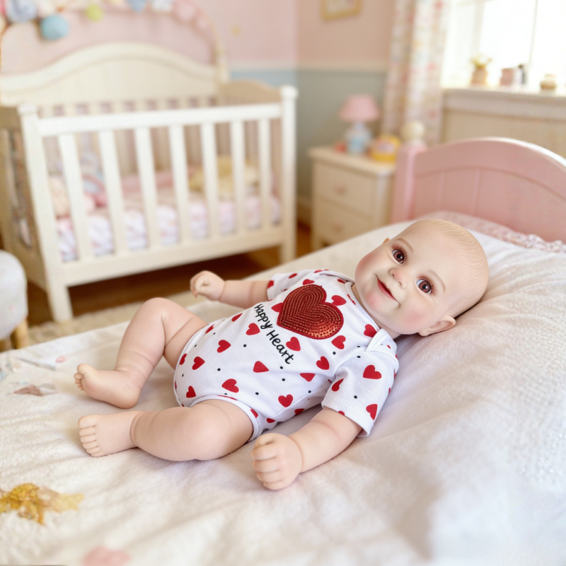 24 Inch Lifelike Baby Doll Emma, Soft Reborn Doll Warm Companion Toy