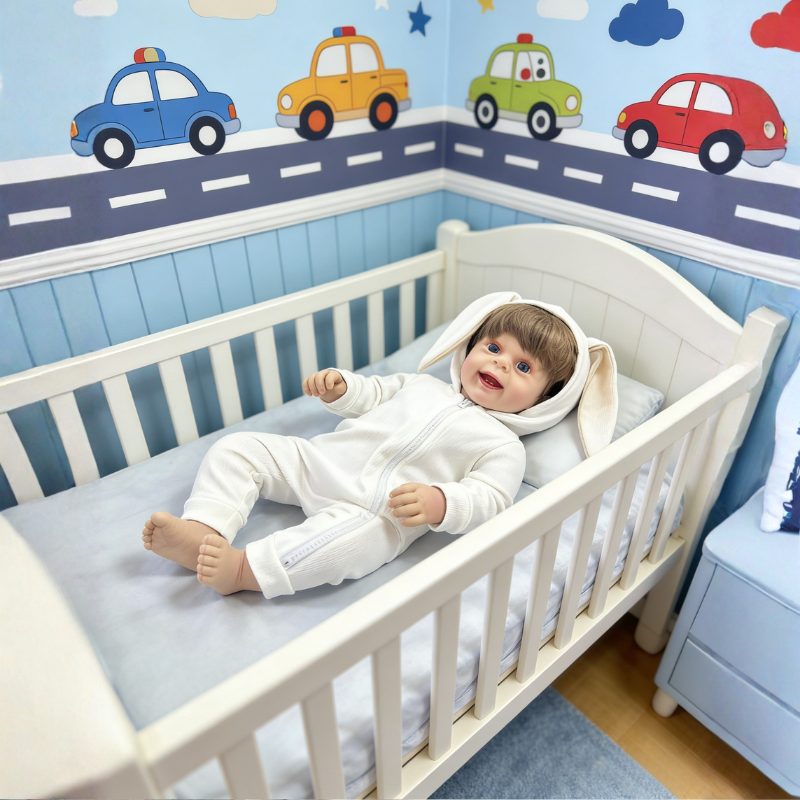 Ava 22 Inch Realistic Newborn Baby Doll, Soft Lifelike Reborn Doll Gift for Kids