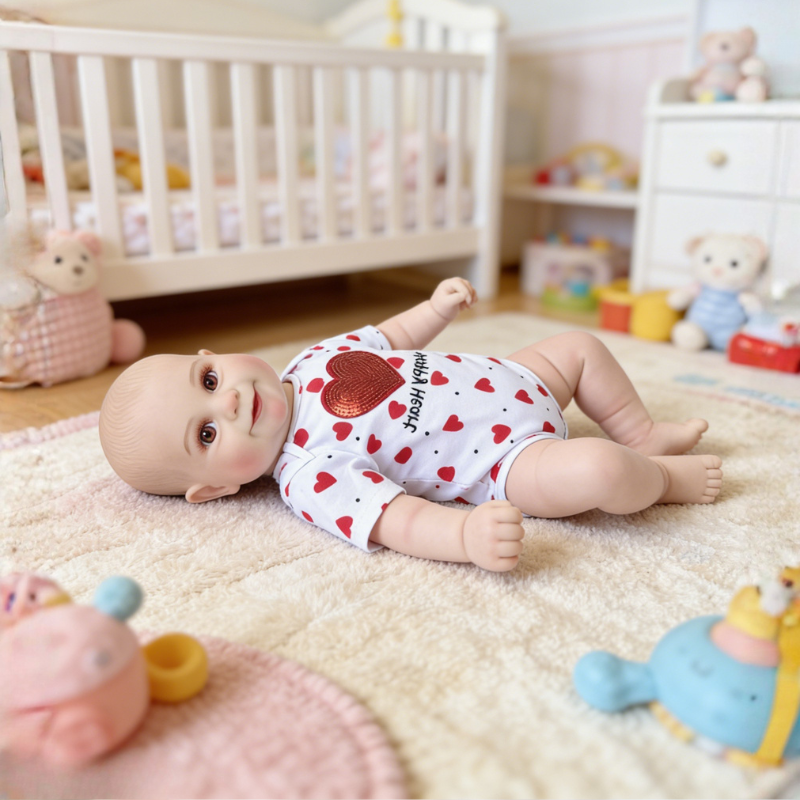 24 Inch Lifelike Baby Doll Emma, Soft Reborn Doll Warm Companion Toy