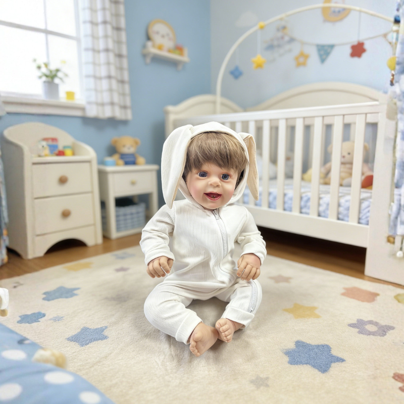 Ava 22 Inch Realistic Newborn Baby Doll, Soft Lifelike Reborn Doll Gift for Kids