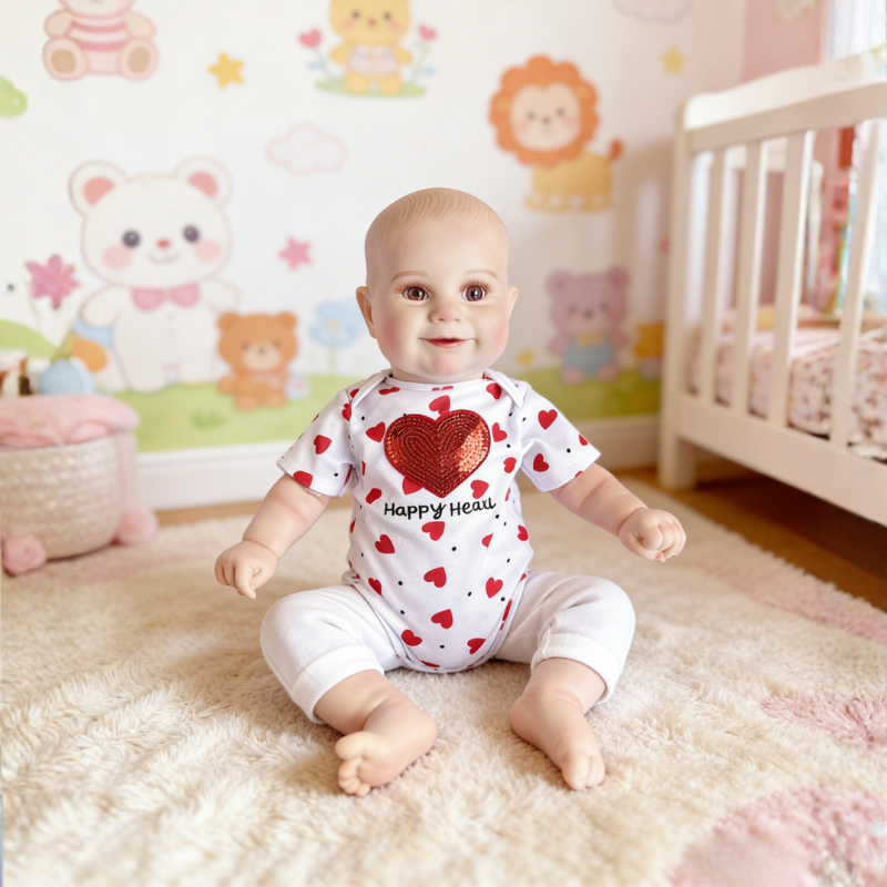 24 Inch Lifelike Baby Doll Emma, Soft Reborn Doll Warm Companion Toy