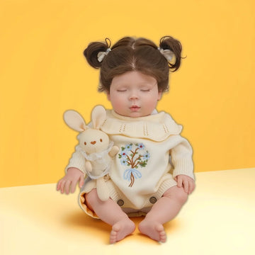 Puff Cute Sleeping Reborn Doll, Real Touch Newborn Toy, Gift & Collectible Doll