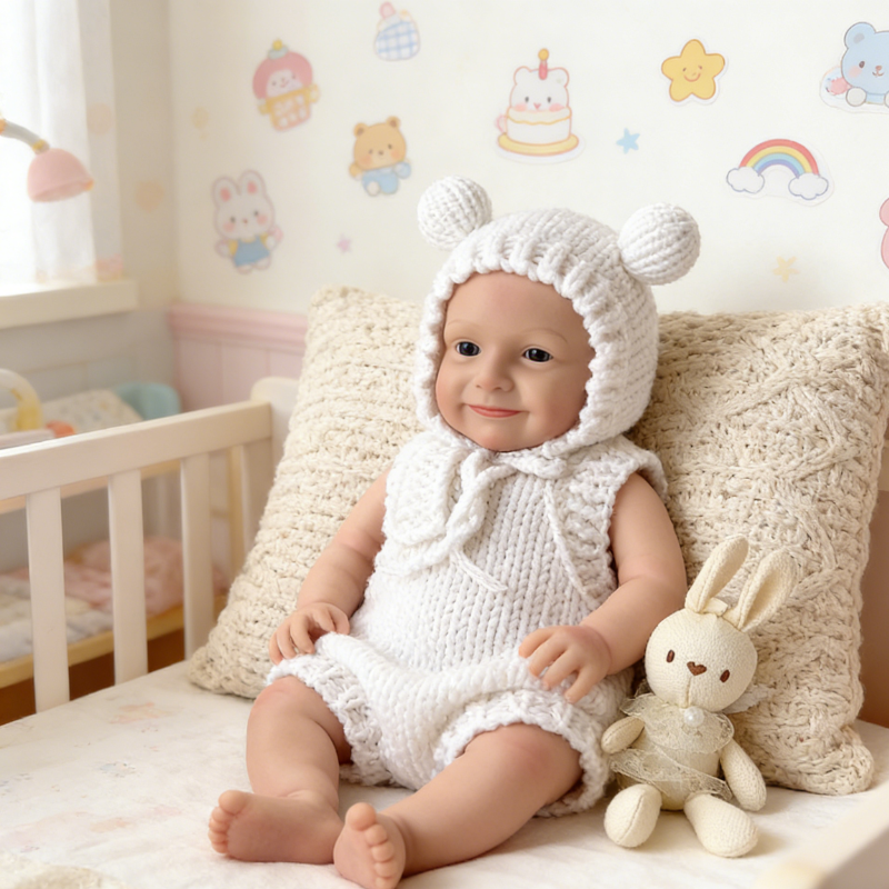 18inch Healing Reborn Baby Doll Milo – Premium Creamy White Soothing Companion Doll