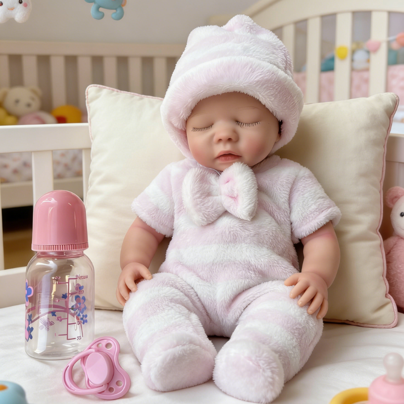 16Inch Freya Realistic Reborn Baby Doll - Perfect Gift for Birthdays & Baby Showers, Soothing Companion with Lifelike Skin