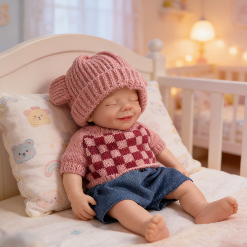 13inch Rory Cute Sleeping Reborn Doll, Real Touch Newborn Toy, Gift & Collectible Doll
