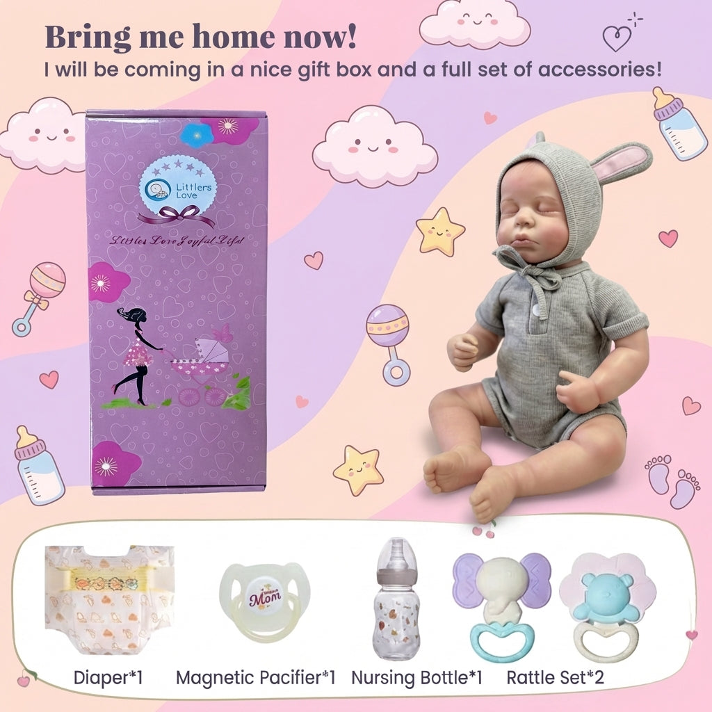 18 Inch Realistic Baby Doll Lily, Soft Lifelike Poseable Reborn Companion
