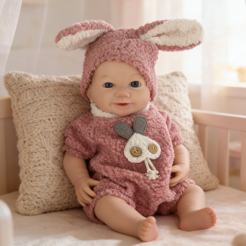 16inch Lin Realistic Reborn Baby Doll, Lifelike Soft Skin Sleeping Baby, Soothing Companion Doll for Kids