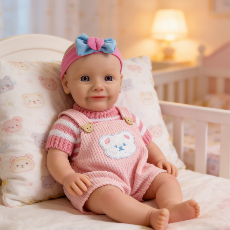 16inch Maya Cute Sleeping Reborn Doll, Real Touch Newborn Toy, Gift & Collectible Doll