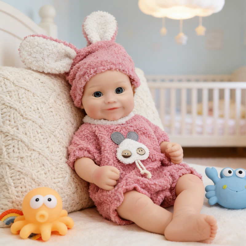 Mali Cute Sleeping Reborn Doll, Real Touch Newborn Toy, Gift & Collectible Doll