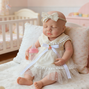 18inch Nini Cute Sleeping Reborn Doll, Real Touch Newborn Toy, Gift & Collectible Doll