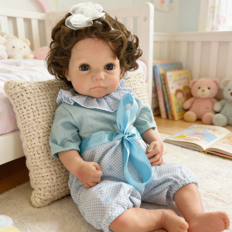 18inch Nana Realistic Reborn Baby Doll, Lifelike Soft Skin Sleeping Infant, Soothing Companion Doll for Kids