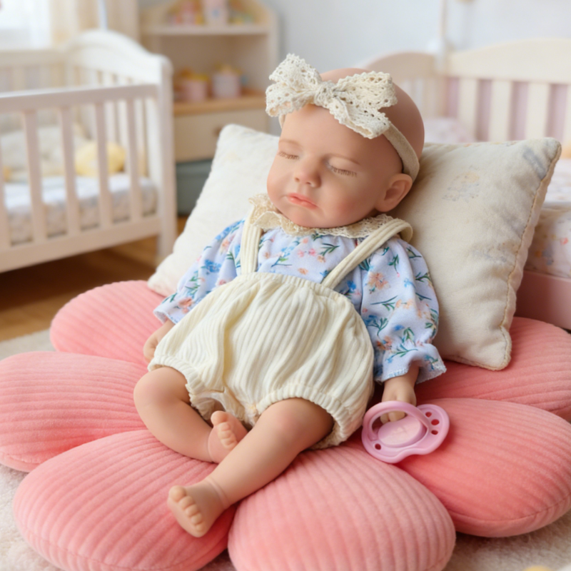 18inch Nini Cute Sleeping Reborn Doll, Real Touch Newborn Toy, Gift & Collectible Doll