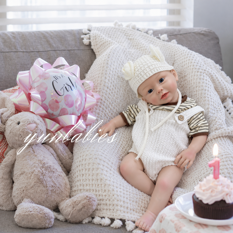 Julian 18-inch full silicone reborn baby doll – drinking and wetting