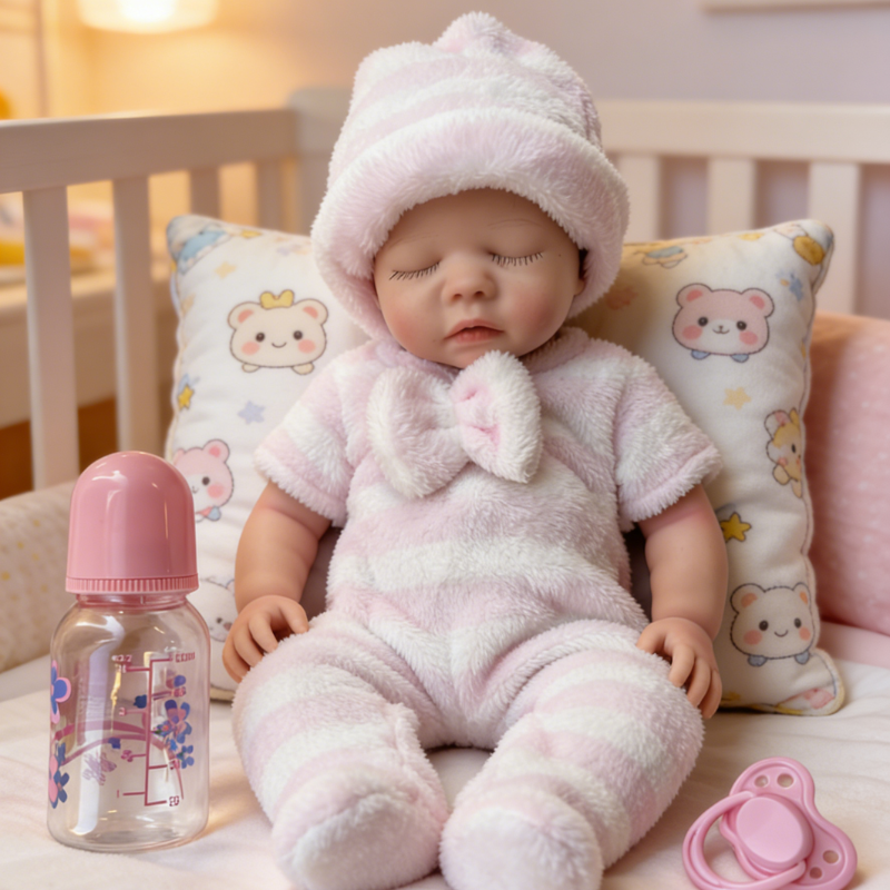 16Inch Freya Realistic Reborn Baby Doll - Perfect Gift for Birthdays & Baby Showers, Soothing Companion with Lifelike Skin