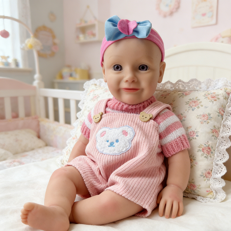 16inch Maya Cute Sleeping Reborn Doll, Real Touch Newborn Toy, Gift & Collectible Doll