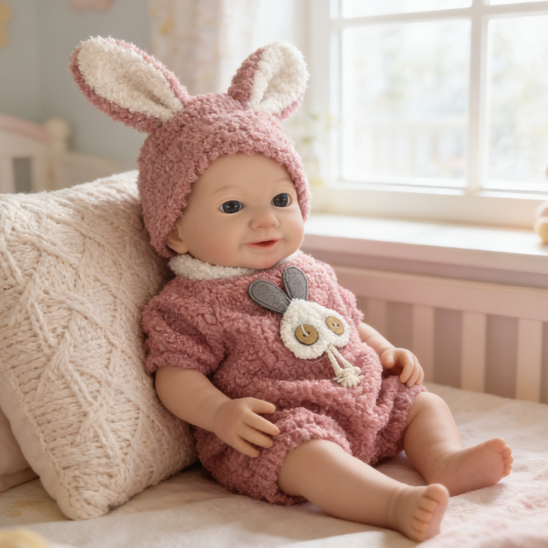 16inch Lin Realistic Reborn Baby Doll, Lifelike Soft Skin Sleeping Baby, Soothing Companion Doll for Kids