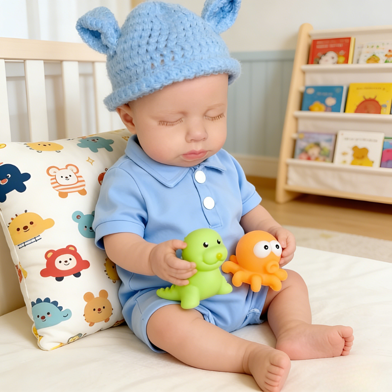 16/18Inch Emma Cute Sleeping Reborn Doll, Real Touch Newborn Toy, Gift & Collectible Doll