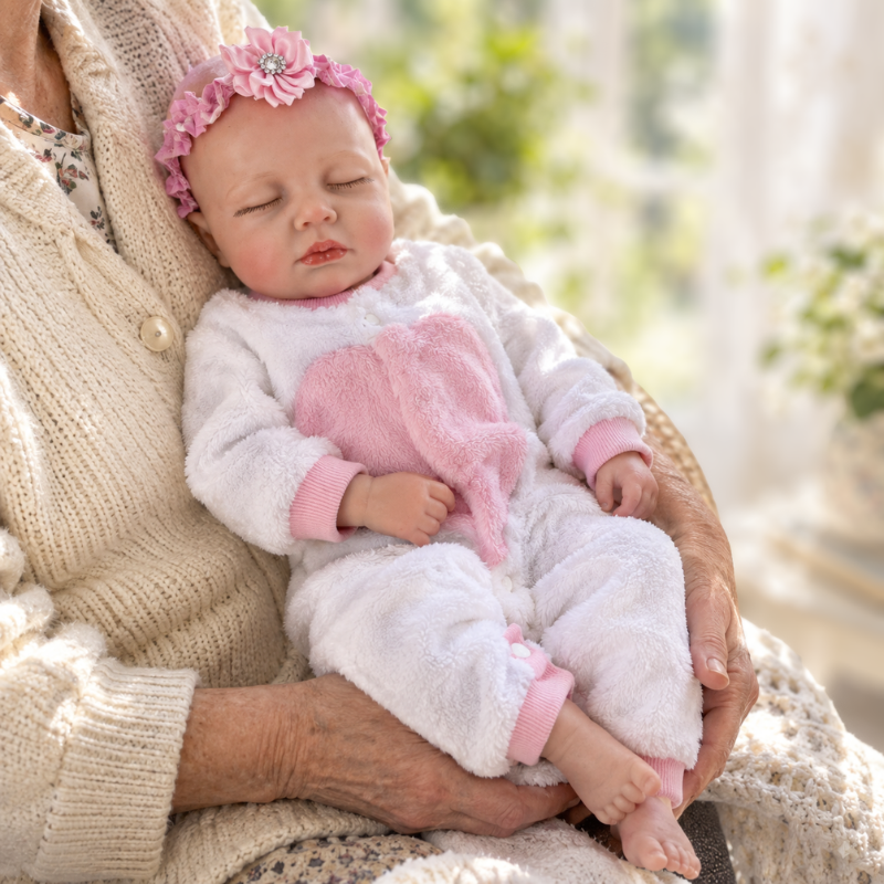 Nini 18-inch realistic silicone reborn baby doll photo