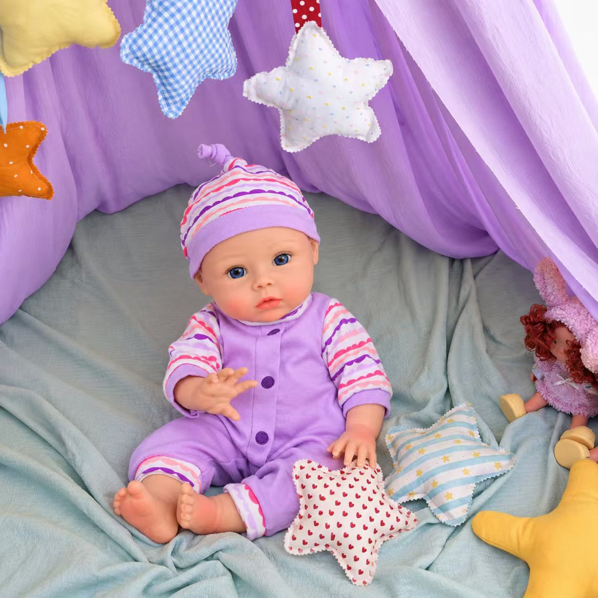 Elowen 16-inch platinum silicone reborn doll image