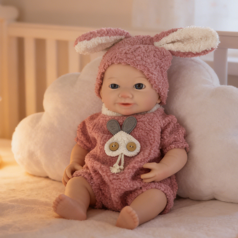 16inch Lin Realistic Reborn Baby Doll, Lifelike Soft Skin Sleeping Baby, Soothing Companion Doll for Kids