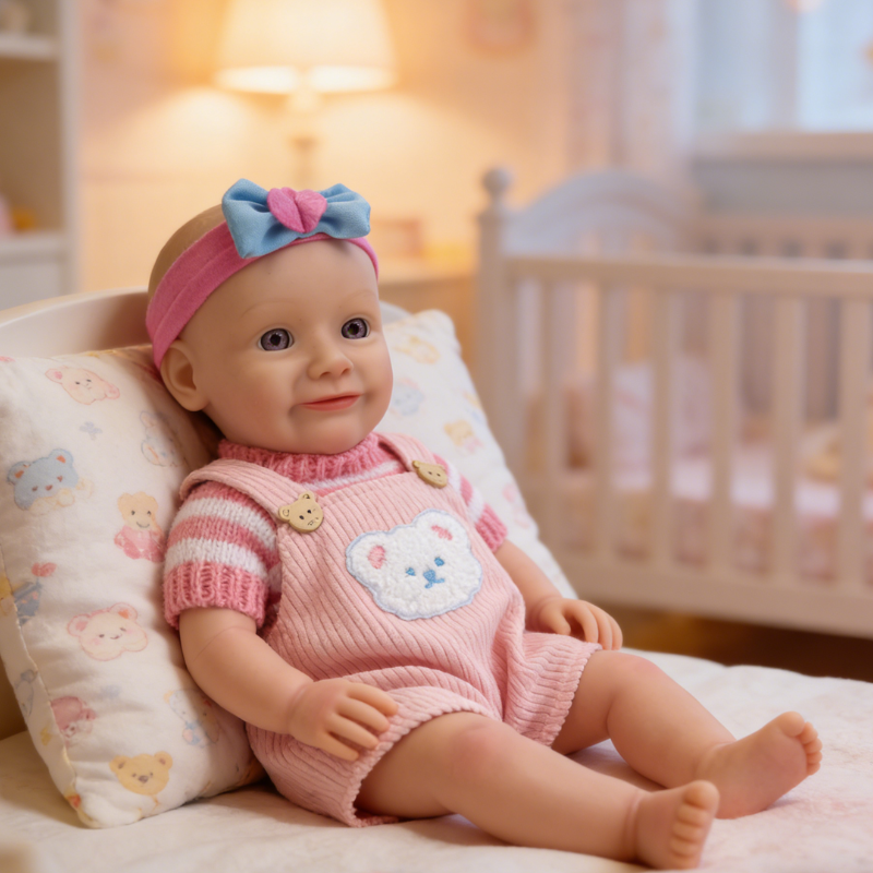 16inch Maya Cute Sleeping Reborn Doll, Real Touch Newborn Toy, Gift & Collectible Doll
