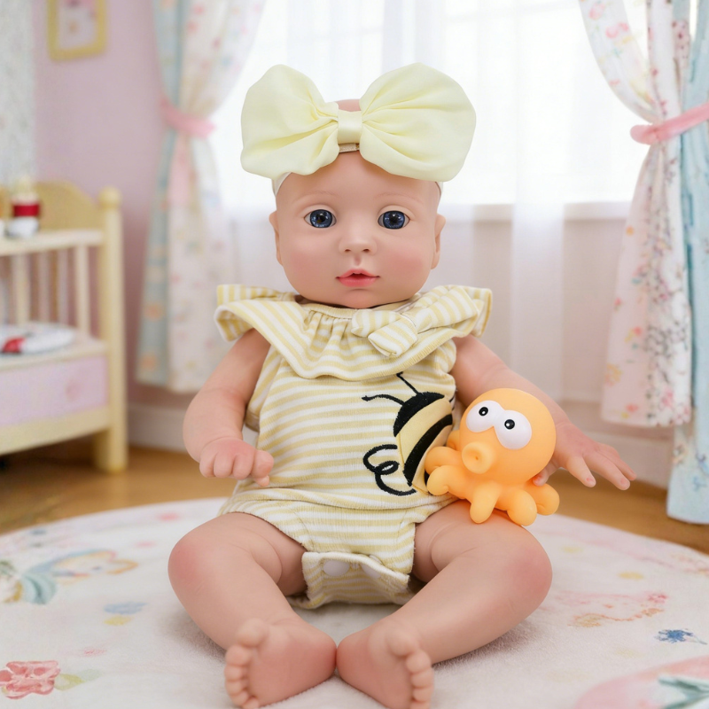Bella Cute Sleeping Reborn Doll, Real Touch Newborn Toy, Gift & Collectible Doll