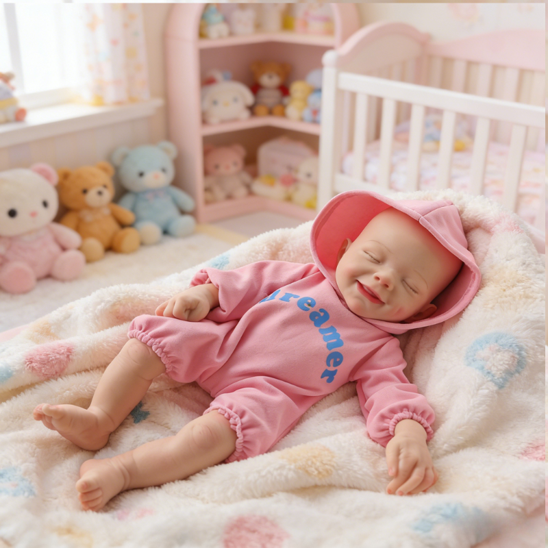 13inch Rory Cute Sleeping Reborn Doll, Real Touch Newborn Toy, Gift & Collectible Doll